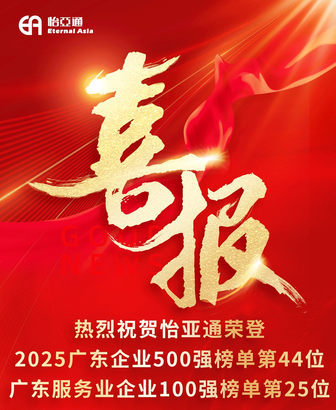 喜报｜壹号娱乐荣登2025广东企业500强榜单第44位、广东服务业企业100强榜单第25位